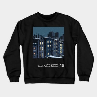 Snow Is Falling in Manhattan - Minimalist Illustration Artwork Crewneck Sweatshirt